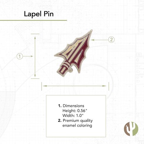 Desert Cactus Florida State University Lapel Pins Seminoles FSU Logo Enamel Made of Metal (Pin B) in Kuwait