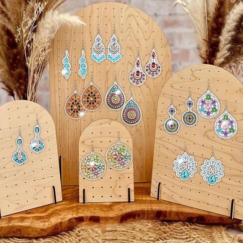 ndnxyxgs 10 أزواج من أقراط الماس ، أدوات حرك فن الماس DIY للبالغين ، هدايا زخرفة DIY لطيفة لأعياد الميلاد ، عيد الميلاد ، عيد الشكر. (اثنين) in Kuwait