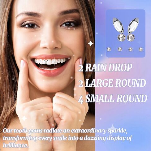 مجموعة جوهرة الأسنان المهنية - تشمل المواد اللاصقة ، والضوء العلاج ، و Super Bling Crystal ، ومجموعة مجوهرات الأسنان DIY ، ومجموعة جوهرة الأسنان المنزلية ، والتطبيق الآمن والسهل - التألق طويل الأمد (مجموعة الفراشة) in Kuwait