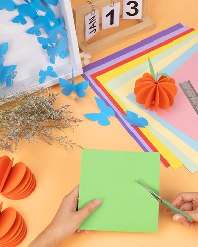 120 Sheets Colored Cardstock 12" x 12", Cardstock Paper 250gsm/92lb for Printer, 20 Colors Card Stcok for Scrapbooking, Card Making, Craft Supplies in Saudi Arabia