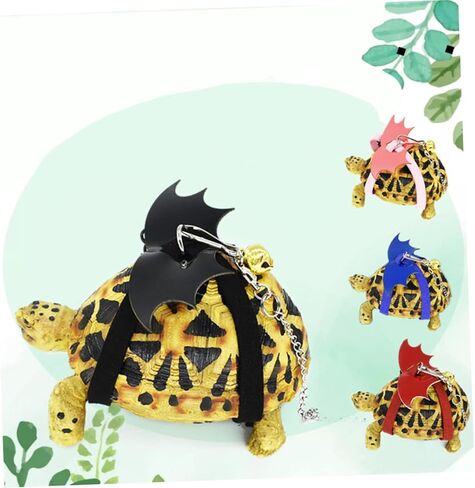 Bestonzon Turtle Wing Design Design Tharness Strap مقود قابل للتعديل للسلحفاة حبل التحكم خفيفة الوزن للمشي في الهواء الطلق لمحبي السلاحف الأسود in Kuwait