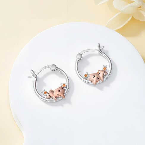 Dragon Earrings Sterling Silver Hoop Dragon Hoop Earrings Black Dragon Dangle Drop Earrings Viking Dragon Jewelry Gifts for Women Mother's Day, Sterling Silver, No Gemstone in Kuwait
