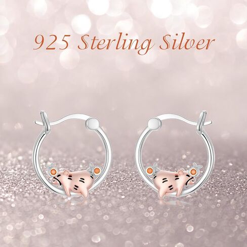 Dragon Earrings Sterling Silver Hoop Dragon Hoop Earrings Black Dragon Dangle Drop Earrings Viking Dragon Jewelry Gifts for Women Mother's Day, Sterling Silver, No Gemstone in Kuwait