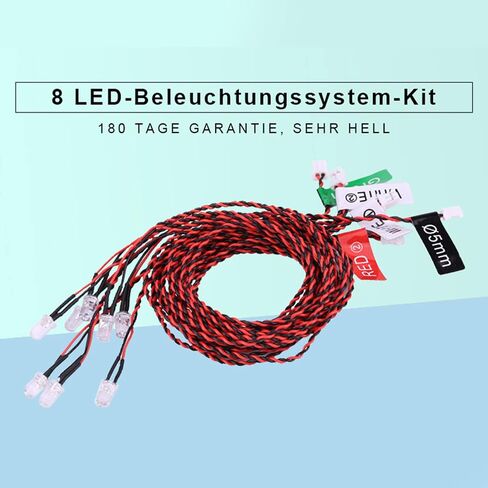 RC Light Kit, RC 8 LED Lights System, Simulation Flashing Rc Plane LED Light Kit Simulation Flashing Lights for Rc Airplane Helicopter in Saudi Arabia