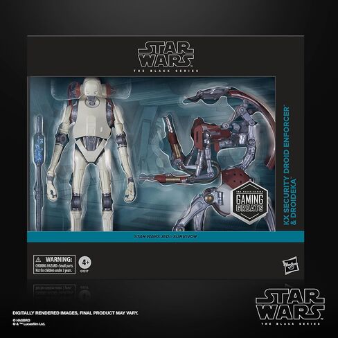 STAR WARS The Black Series KX Security Droid Enforcer & Droideka, Jedi: Survivor Gaming Greats Collectible 6 Inch Action Figure 2-Pack (Amazon Exclusive) in Saudi Arabia