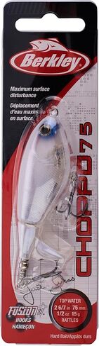Berkley Choppo Topwater Fishing Lure, Assorted 3 Pack, 1/2 oz, 90mm Topwater, Enhanced Propeller Surface Area for Maximum Disturbance, Equipped with Sharp Fusion19 Hook in Kuwait