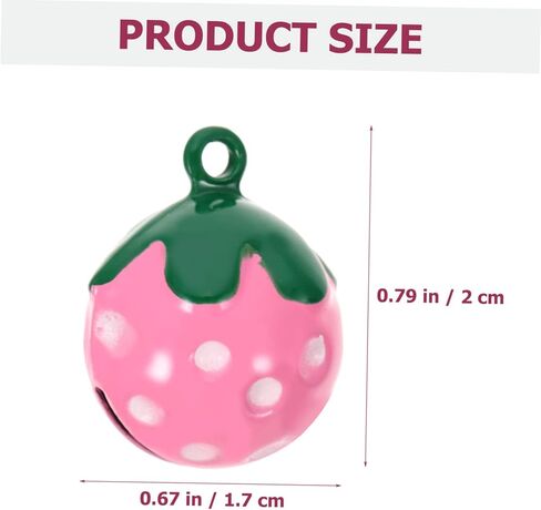 Toyvian 10pcs Bells Bulk Strawberry Pattern Bell Charm for Necklace Making in Saudi Arabia