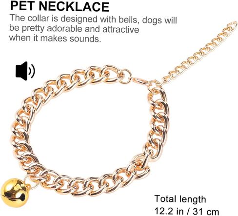 Totority 1pc Pet Bell Necklace for Dogs and Cats Pet Collar Comfortable Material Stylish Decoration for Home and Walks for Breeds in Saudi Arabia