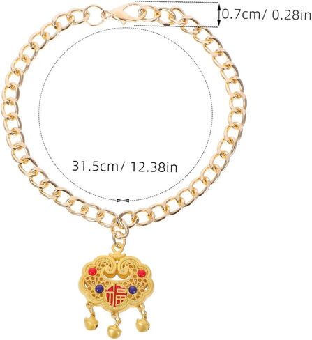 قلادة قفل طول العمر المعدني قابل للتعديل مع جرس للحيوانات الأليفة المجوهرات الأليفة المتينة للقطط والكلاب للمهرجانات والاحتفالات in Kuwait