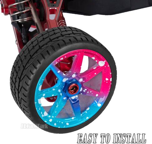 إطارات الطرق السريعة RC لـ 1/7 من الانتهاك 6S BLX/LIMINLING ، 1/8 TYPHON 6S BLX ، 7 متحدثة حافة العجلات والإطارات على الطرق السريعة المطاطية RC إطارات الانجراف ، سطح الكربون (أسود) in Kuwait