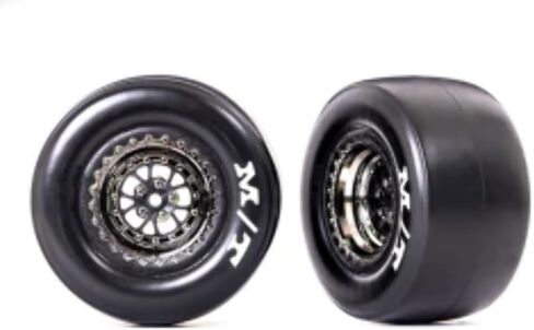 Traxxas Tyre and Wheels Weld Chrome وإطارات الدخان الأسود (2) 9476x in Kuwait