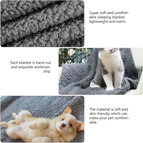 Toyvian 2pcs Pet بطانية ناعمة دافئة نوم حصيرة للكلاب القطط خفيفة الوزن لحاف مريح وسادة وسادة مريحة لجميع الفصول in Saudi Arabia