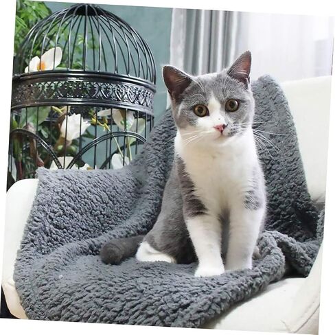 Vanzack 2pcs Pet بطانية ناعمة ودافئة دافئة حصيرة للكلاب والقطط مريحة الصوف المخلصات الحيوانات الأليفة لوازم الرمادي لجميع المواسم in Saudi Arabia
