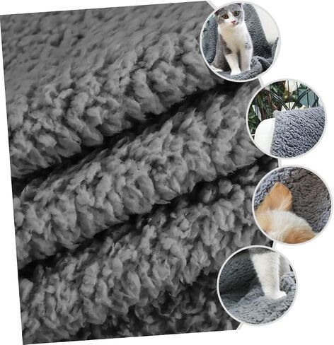 Vanzack 2pcs Pet بطانية ناعمة ودافئة دافئة حصيرة للكلاب والقطط مريحة الصوف المخلصات الحيوانات الأليفة لوازم الرمادي لجميع المواسم in Saudi Arabia