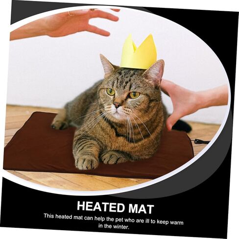 GALPADA 1Pc Washable Heated Pet Blanket for Dogs Cats USB Electric Warmer Cushion Cozy Cat Mat for Winter Comfort Stylish Design for Home Use in Saudi Arabia