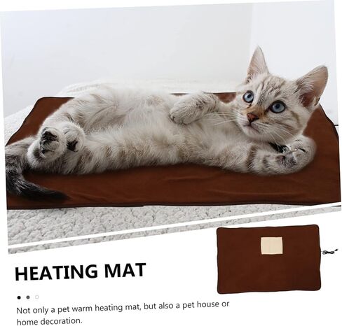 GALPADA 1Pc Washable Heated Pet Blanket for Dogs Cats USB Electric Warmer Cushion Cozy Cat Mat for Winter Comfort Stylish Design for Home Use in Saudi Arabia