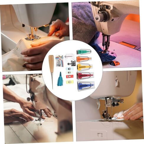 jojofuny 1set Bias Tape Maker Tool Multi-Function Quilting and Sewing Accessory for Binding Easy Design for Quilting Projects and Crafts in Saudi Arabia