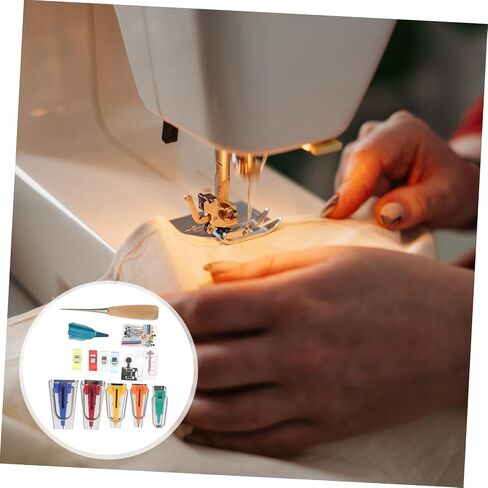 jojofuny 1set Bias Tape Maker Tool Multi-Function Quilting and Sewing Accessory for Binding Easy Design for Quilting Projects and Crafts in Saudi Arabia
