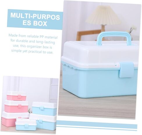 Art Supply Box Portable Storage Container for Crafts Makeup and Daily Essentials Material for Home Organization and Travel in Saudi Arabia