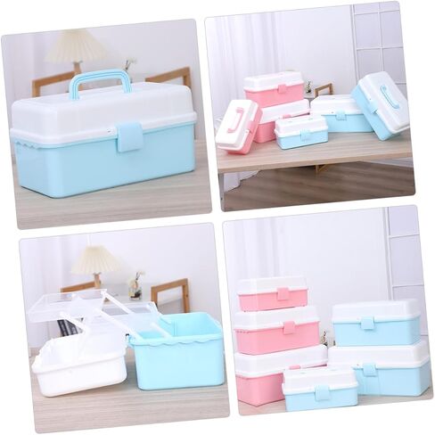 Art Supply Box Portable Storage Container for Crafts Makeup and Daily Essentials Material for Home Organization and Travel in Saudi Arabia