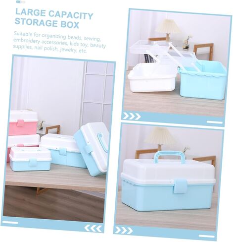 Art Supply Box Portable Storage Container for Crafts Makeup and Daily Essentials Material for Home Organization and Travel in Saudi Arabia