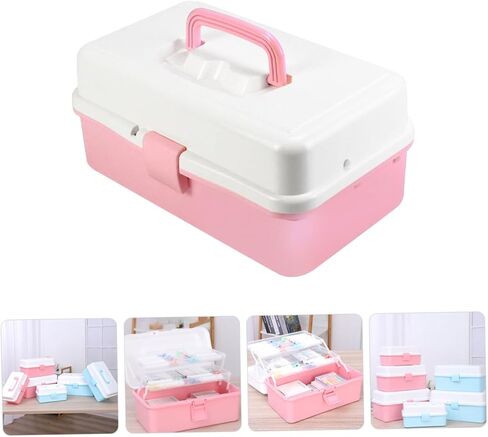 Mobestech Tool Box Sturdy PP Material تنظيم الأولاد والبنات ألعاب الحرف اليدوية تخزين القرطاسية in Kuwait