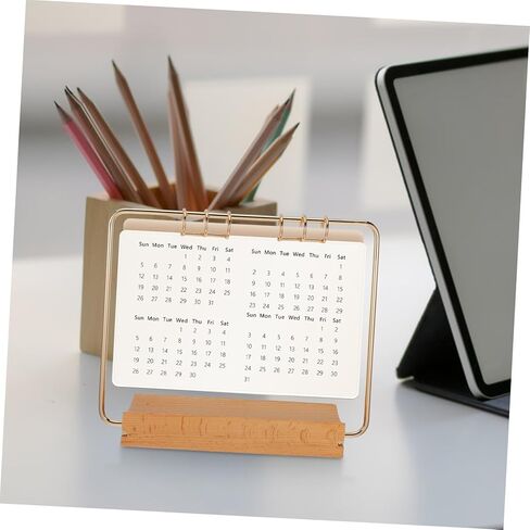 Zerodeko Metal Desk Calendar Stand for Office Date Display Rack Rack Factletop Flip Rack in Kuwait