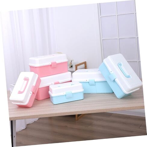 Mobestech Tool Box Sturdy Pp Material Organize Boys and Girls Toys Crafts Handheld Stationery Storage in Saudi Arabia