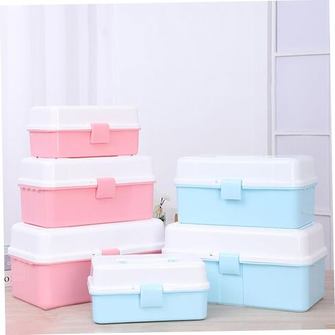 Mobestech Tool Box Sturdy Pp Material Organize Boys and Girls Toys Crafts Handheld Stationery Storage in Saudi Arabia