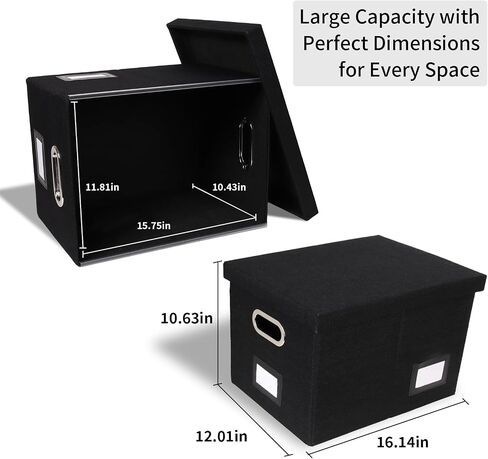 Portable File Organizer Box with Lid, Filing Box with Handle, Multi-Label Slots, Perfect for Office/Home/Decor (Light Green) in Saudi Arabia