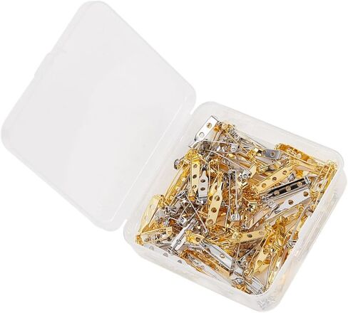 100pcs دبابيس لإكسسوارات الملابس دبابيس منحنية متينة للمجوهرات DIY والمشاريع الحرفية السحابات الثقيلة للمزيد in Saudi Arabia