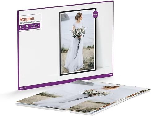 Staples Ultra Premium Matte Photo Paper ، 13 بوصة W × 19 بوصة L ، 40/Carton (ST19896VS) in Saudi Arabia