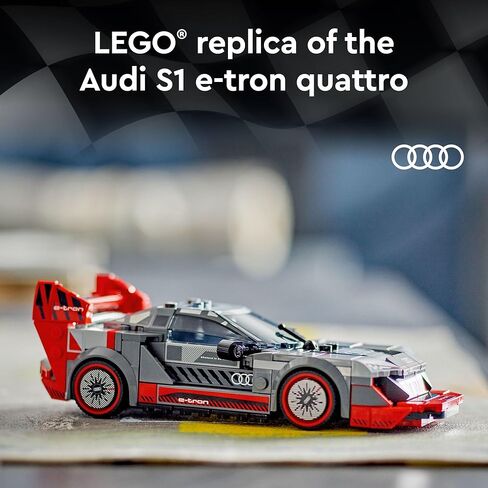 LEGO Speed Champions Audi S1 e-tron Quattro Race Car Toys - Building Toys for Kids, Boys & Girls, Ages 9+ - Design Details & 1 Minifigure - Car Model Kit Birthday Gift - 76921 in Saudi Arabia