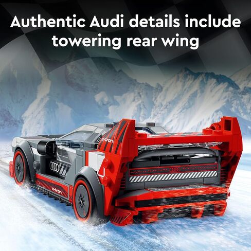 LEGO Speed Champions Audi S1 e-tron Quattro Race Car Toys - Building Toys for Kids, Boys & Girls, Ages 9+ - Design Details & 1 Minifigure - Car Model Kit Birthday Gift - 76921 in Saudi Arabia
