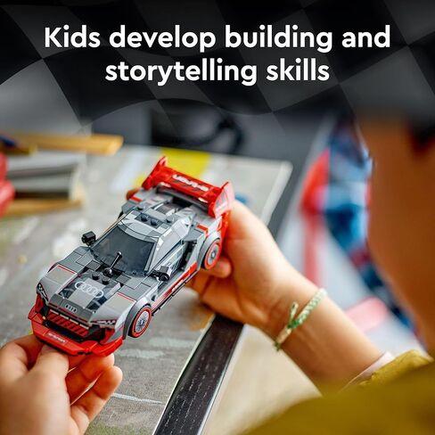 LEGO Speed Champions Audi S1 e-tron Quattro Race Car Toys - Building Toys for Kids, Boys & Girls, Ages 9+ - Design Details & 1 Minifigure - Car Model Kit Birthday Gift - 76921 in Saudi Arabia