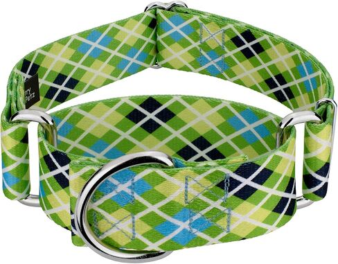 Country Brook Petz - Hossfit Jr Wide Martingale Dog Collar - مجموعة منقوشة و Argyle التي تضم تصاميم ساحرة (Buffalo Plaid ، Medium) in Saudi Arabia