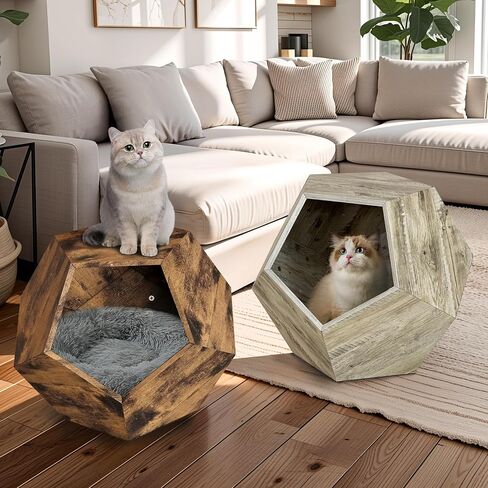 طاولة جانبية Cat Modern - 26 "MDF Pet Furniture متعددة الوظائف مع التخزين ، النهاية البيضاء ، يحمل 165 رطلاً in Kuwait