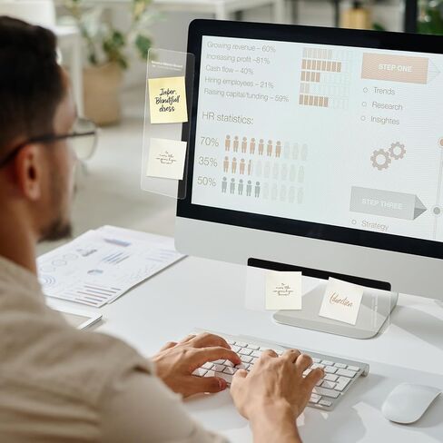 لوحة مذكرات Patikil Monitor ، الشفافة ، اليمين الأسود مع حامل الهاتف ذاتيًا لزمة الملاحظة اللزجة الملاحظة الملحقات ملحقات الكمبيوتر لجهاز كمبيوتر المكتب المنزلي ، 2 أجهزة كمبيوتر in Kuwait