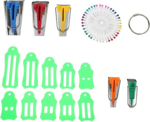 Gadpiparty Bias Tape Maker Kit for Sewing and Quilting 1 Set of Fabric Binding Tools for DIY Projects Includes Sewing Clips and Quilting Pins for Fabric Crafts and Patchwork in Saudi Arabia