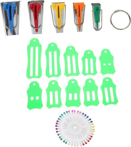 Gadpiparty Bias Tape Maker Kit for Sewing and Quilting 1 Set of Fabric Binding Tools for DIY Projects Includes Sewing Clips and Quilting Pins for Fabric Crafts and Patchwork in Saudi Arabia