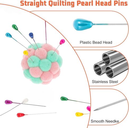 120pcs Sewing Pins for Fabric, Straight Pins with Colored Heads Corsage Stick Pins for Jewelry DIY Decoration Craft and Sewing Supplies in Kuwait