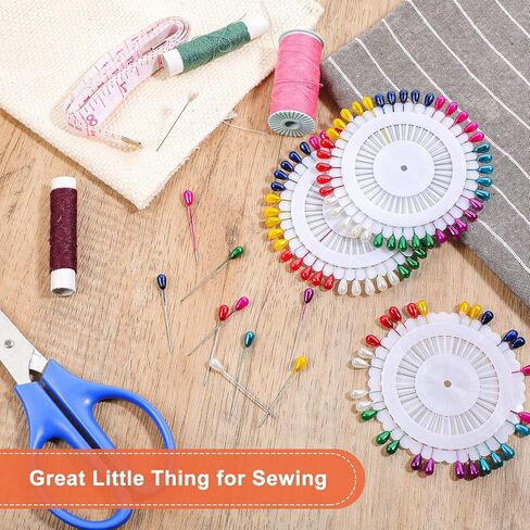 120pcs Sewing Pins for Fabric, Straight Pins with Colored Heads Corsage Stick Pins for Jewelry DIY Decoration Craft and Sewing Supplies in Kuwait