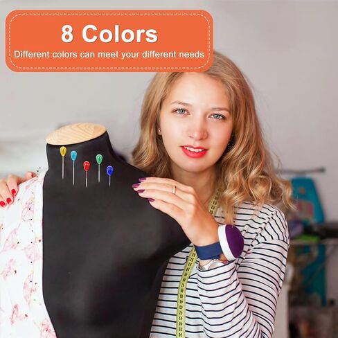 120pcs Sewing Pins for Fabric, Straight Pins with Colored Heads Corsage Stick Pins for Jewelry DIY Decoration Craft and Sewing Supplies in Kuwait