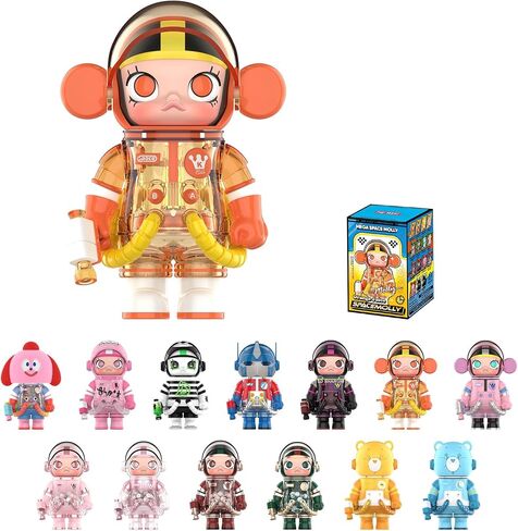 POP MART MEGA Space Molly 100% Series4 Blind Box Figures, Random Design Action Figures Collectible Toys Home Decorations, Holiday Birthday Gifts for Girls and Boys, Single Box in Saudi Arabia