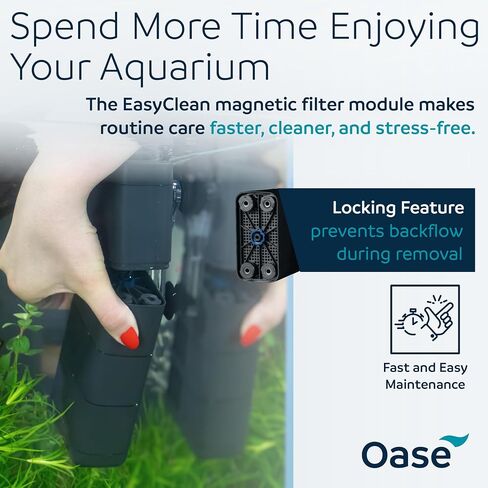 Oase Ecoflow 60 مرشح حوض السمك الداخلي ، لخزانات المياه العذبة والمياه المالحة تصل إلى 15 جالون ، وتدفق المياه الهادئ والقابل للتخصيص ، والترشيح متعدد المراحل in Saudi Arabia