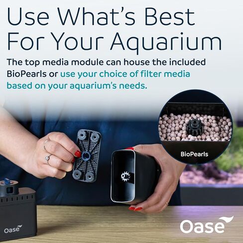 Oase Ecoflow 60 مرشح حوض السمك الداخلي ، لخزانات المياه العذبة والمياه المالحة تصل إلى 15 جالون ، وتدفق المياه الهادئ والقابل للتخصيص ، والترشيح متعدد المراحل in Saudi Arabia