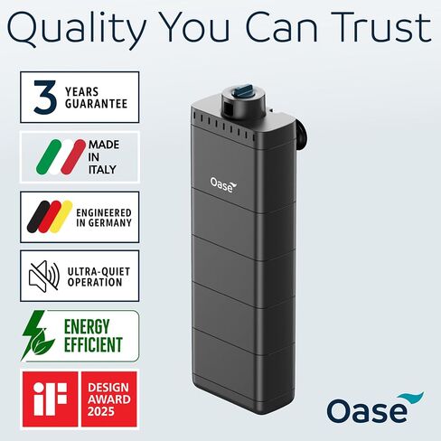 Oase Ecoflow 60 مرشح حوض السمك الداخلي ، لخزانات المياه العذبة والمياه المالحة تصل إلى 15 جالون ، وتدفق المياه الهادئ والقابل للتخصيص ، والترشيح متعدد المراحل in Saudi Arabia