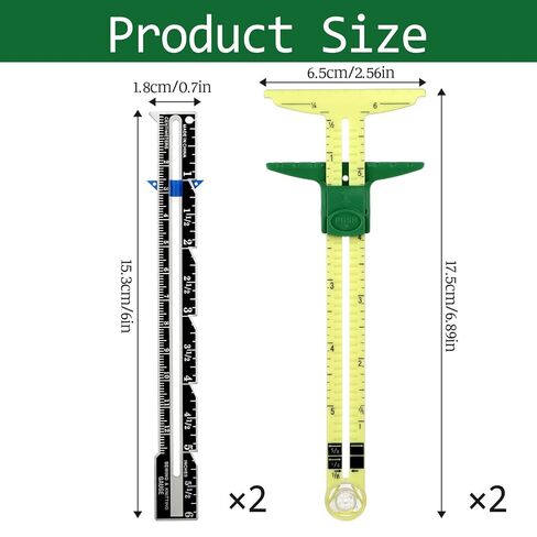 مقياس الخياطة 5-in-1 مقياس انزلاق على شكل حرف T 4 أجهزة كمبيوتر مثقفة أداة خياطة النسيج أداة لقياس المسطرة لقياس صياغة الحياكة in Kuwait