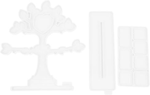 Doitool 1SET على شكل شجرة إطار الصورة القالب DIY سطح المكتب تزويد سطح المكتب من السهل استخدام قالب سيليكون الإيبوكسي لزخارف صورة فريدة من نوعها للمواد الآمنة للحرف الإبداعية in Saudi Arabia