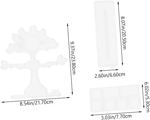 Doitool 1SET على شكل شجرة إطار الصورة القالب DIY سطح المكتب تزويد سطح المكتب من السهل استخدام قالب سيليكون الإيبوكسي لزخارف صورة فريدة من نوعها للمواد الآمنة للحرف الإبداعية in Saudi Arabia